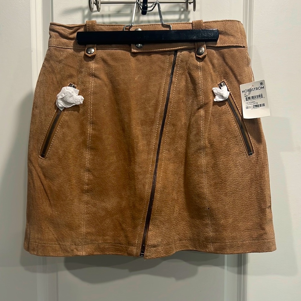 Blank NYC Tan Suede Skirt 27